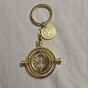 Harry Potter Gold Rotating Hourglass Keychain